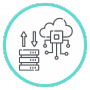 Icon for on prem and cloud solutions